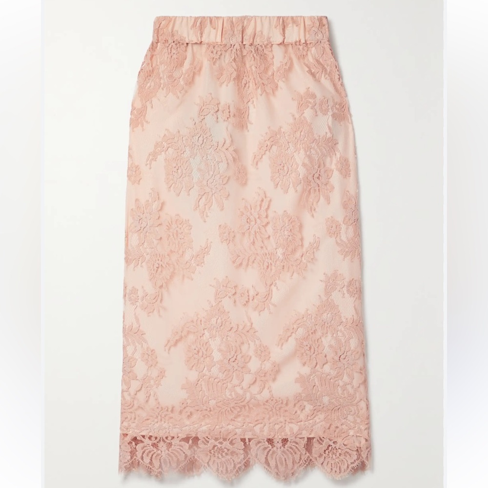 Floral Lace Midi Skirt NWT